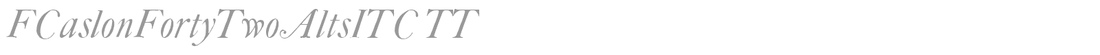 FCaslonFortyTwoAltsITC TT font preview